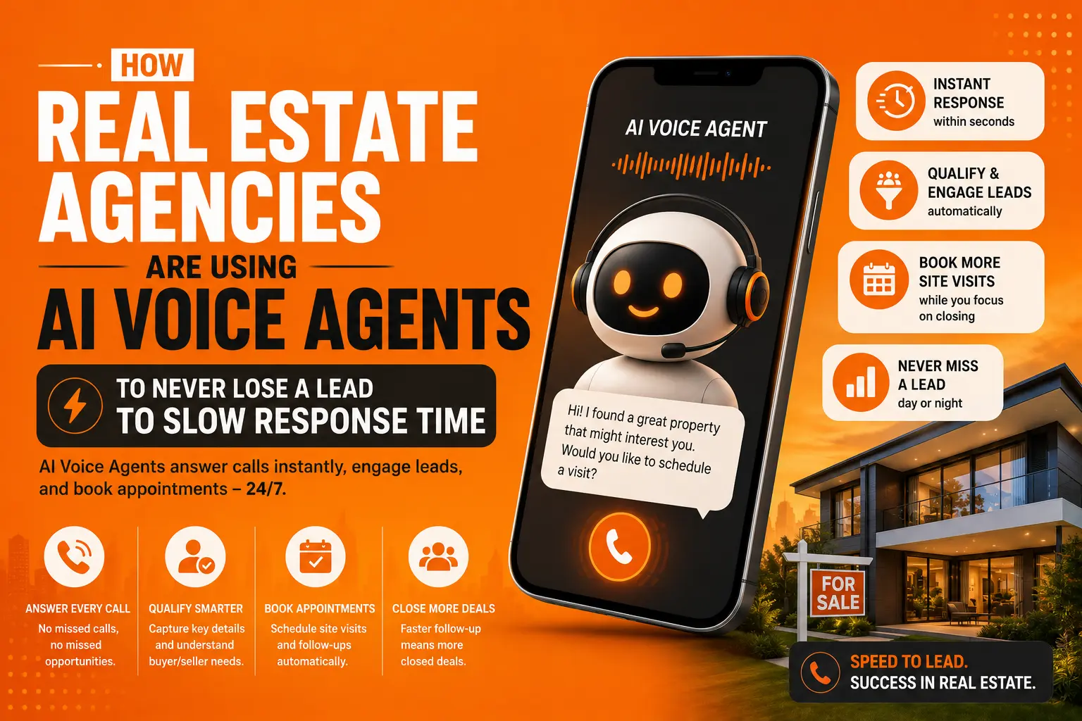 How Real Estate Agencies Are Using AI Voice Agents to Never Lose a Lead to Slow Response Time?